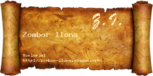 Zombor Ilona névjegykártya